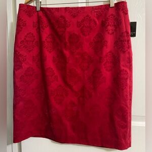 APOSTROPHE..WOMENS Elegant Red Jacquard Skirt